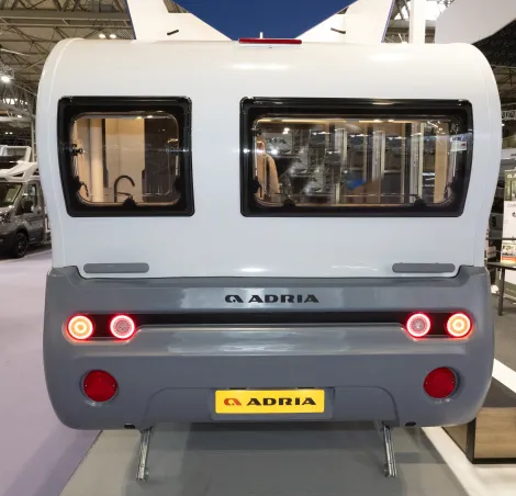 the Adria Action 391LH pictured at its launch at the NEC show