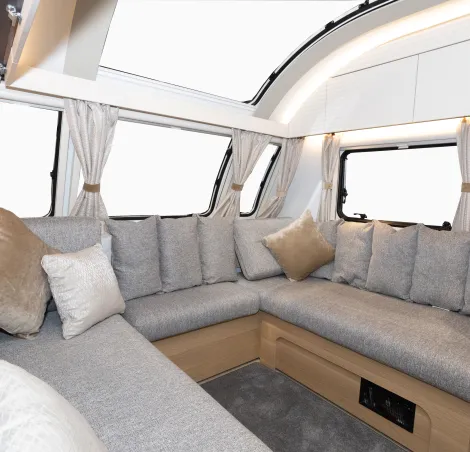 The Tiber's U-shaped lounge