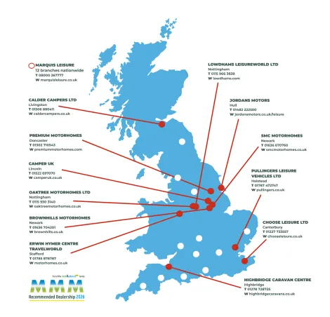 MMM Recommended Dealer map locations