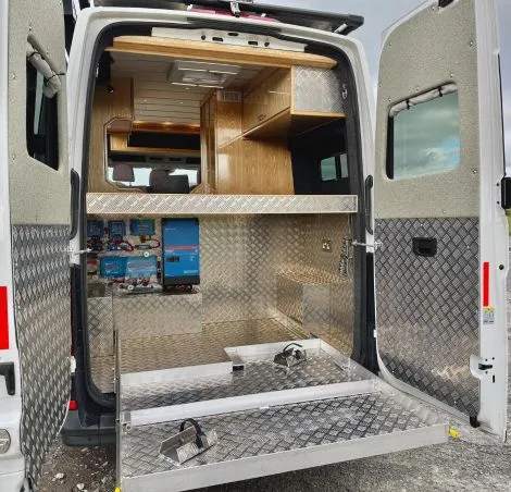 Rear garage