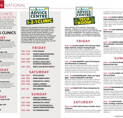 National Motorhome, Campervan & Camping 121 Clincs & Tech Room 2026
