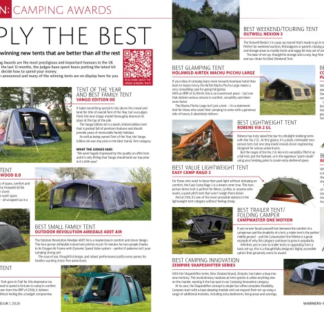 The National Motorhome, Campervan & Camping Exhibition - Camping Awards