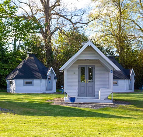 Glamping pods at Drummohr