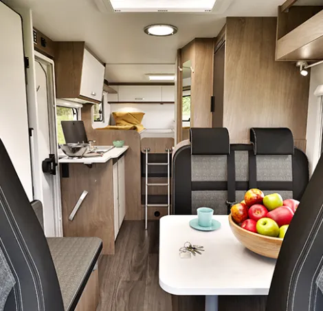 Carado V347 interior from cab to rear