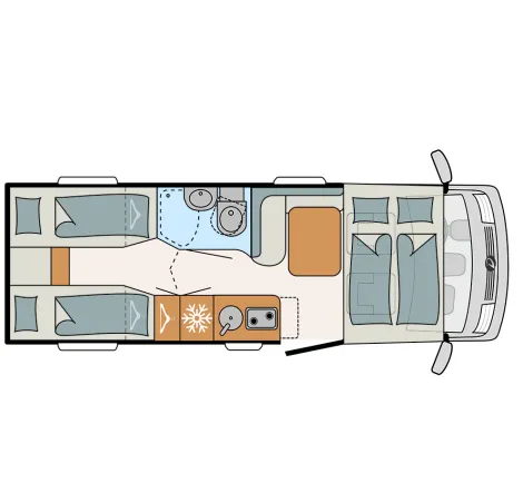 Dethleffs Globebus I 6 layout