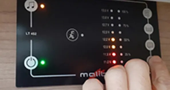 Control panel for a motorhome