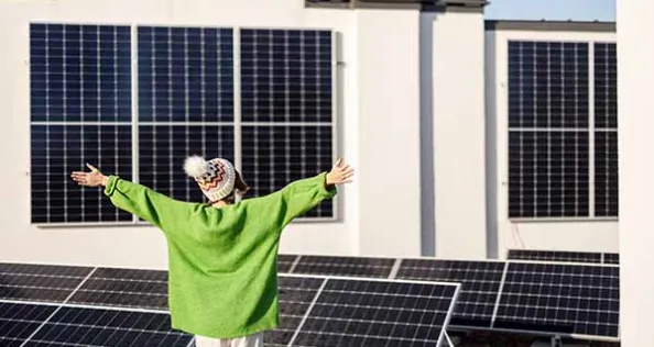 Holiday home solar panels (courtesy Shutterstock)