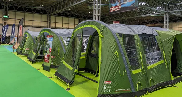 Camping tents at NEC show 2024