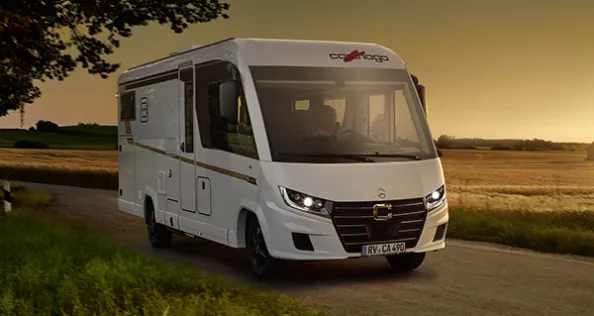 Carthago C2-tourer exterior showing I 147 RB-LE L Comfort models