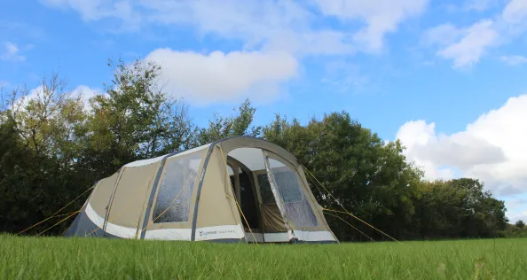 Tent blue sky