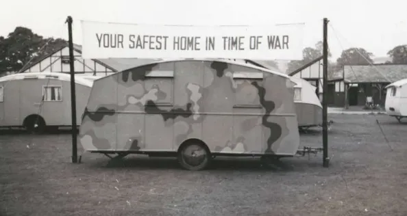 caravan stationed at ww2 base