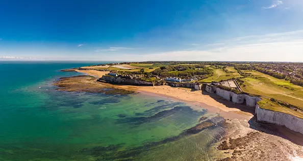 Aerial view Kent coast