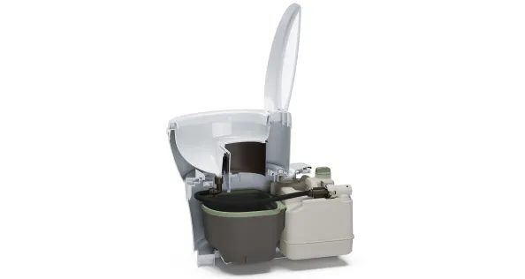 Thetford Separation toilet cutaway diagram