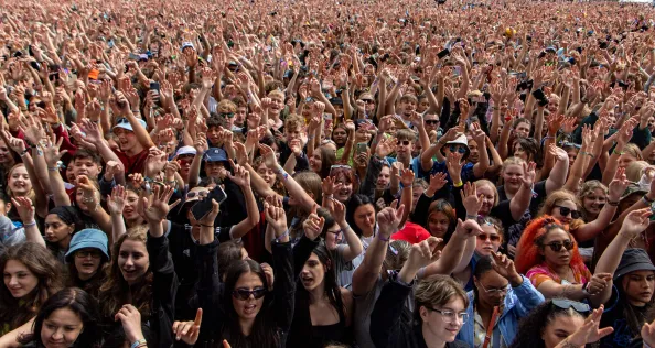 A crowd at Leeds festival