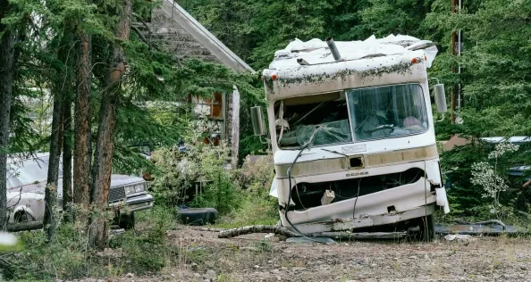 Motorhome in ruin 