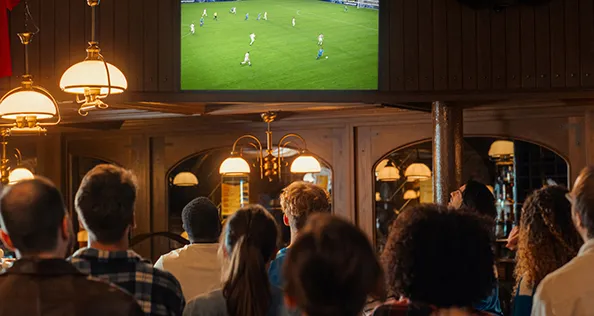 Watching football on TV