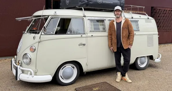 Howard Donald and his VW Camper